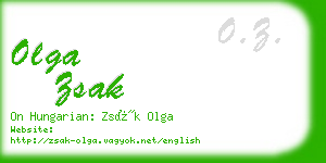 olga zsak business card